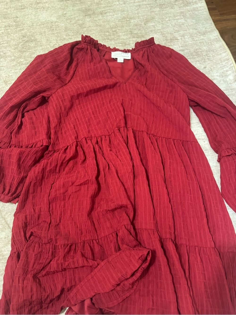 Mare Mare Anthropologie Tiered Babydoll Mini Dress Flowy Lightweight size small